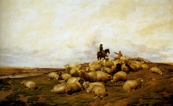 托馬斯 辛德尼 庫珀 A shepherd With His Flock